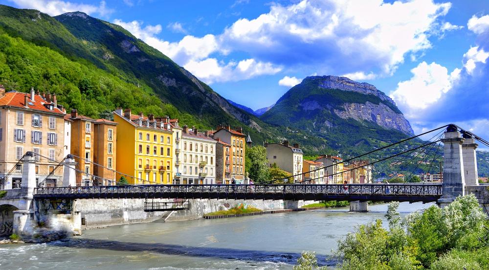 View of Grenoble, France.