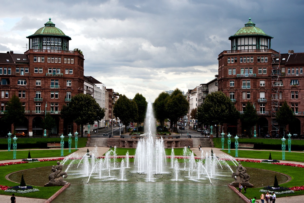 Fountain in Mannheim city center