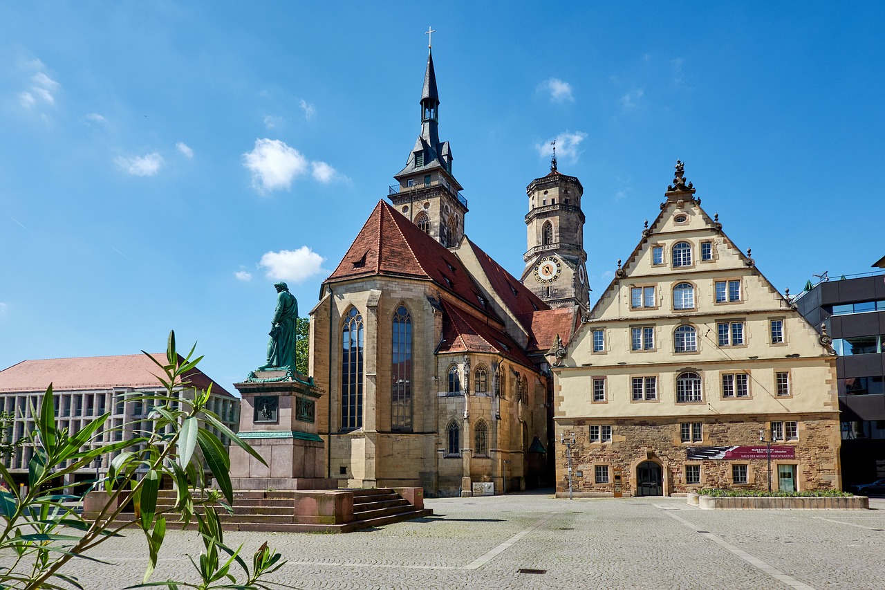 Schillerplatz in Stuttgart, Germany.