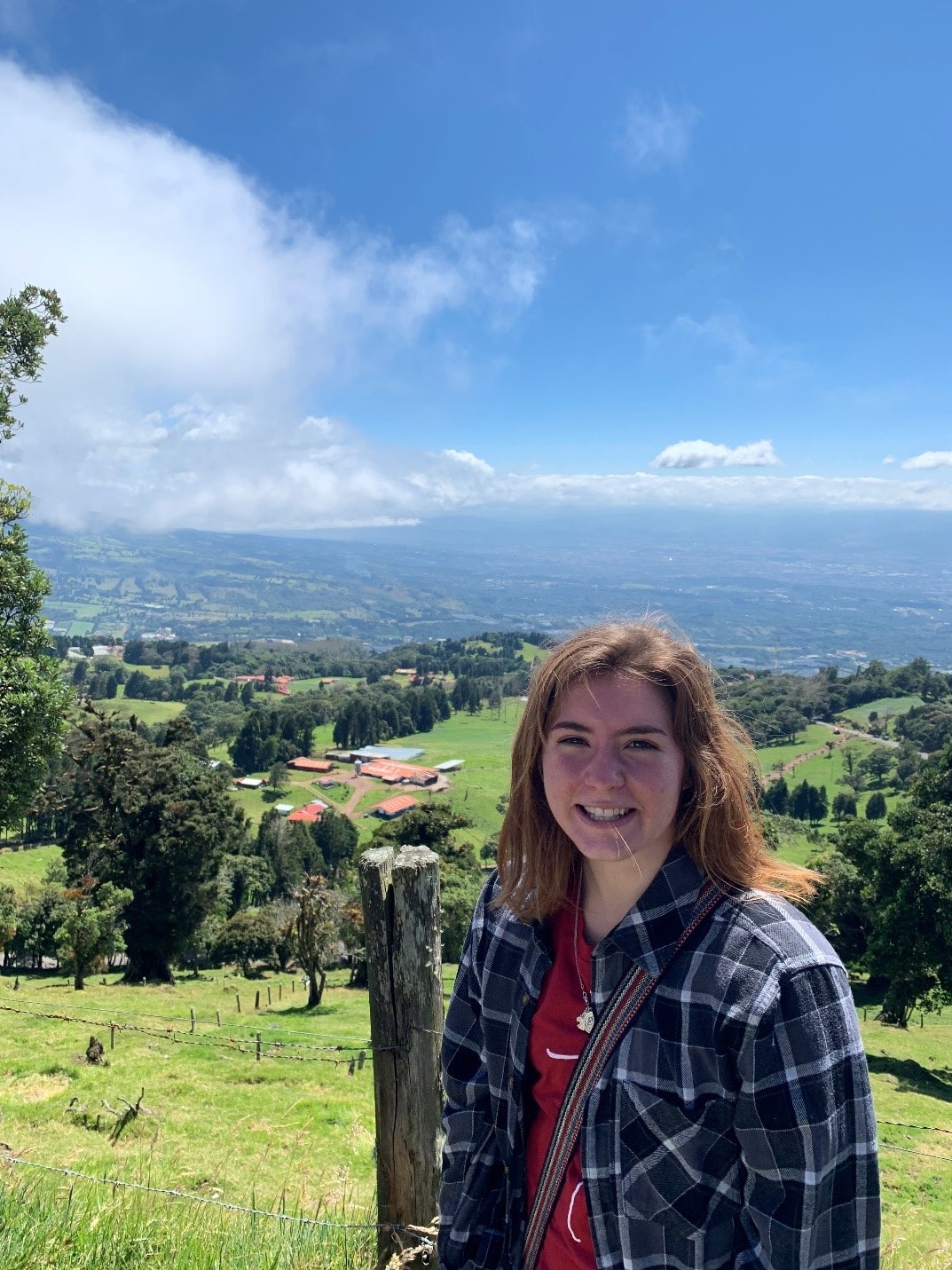 A student takes in Costa Rica's natural landscape