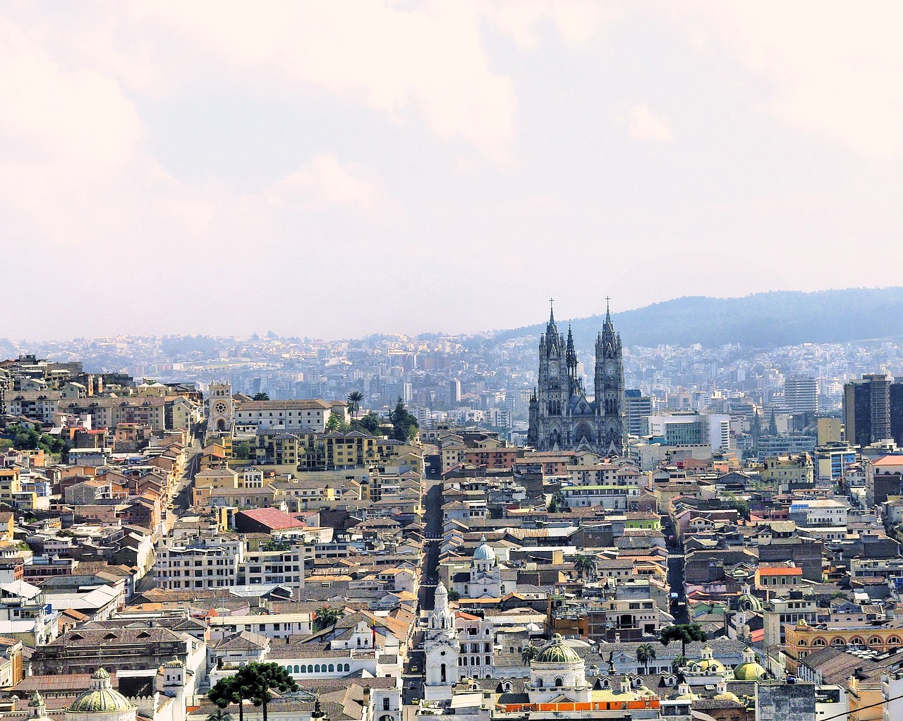 Aerial view of Quito, Ecuador