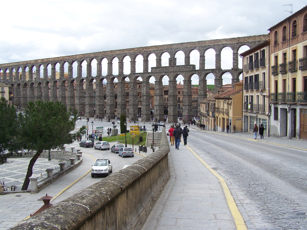 The aqueducts of Segovia, Spain